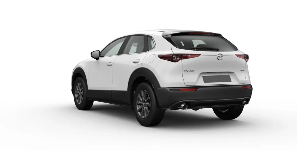 MAZDA-CX-30-2.5L-E-SKYACT-G-MHEV-PRIME-LINE-MANUAL-blanco-trasera-II
