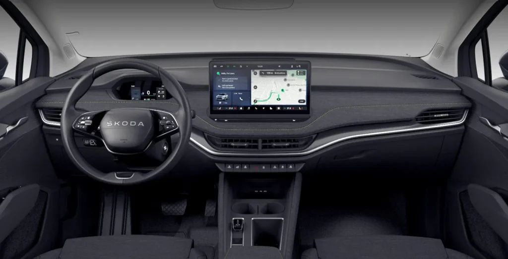 SKODA-Elroq-150kW-204CV-63kWh-interior-delantera